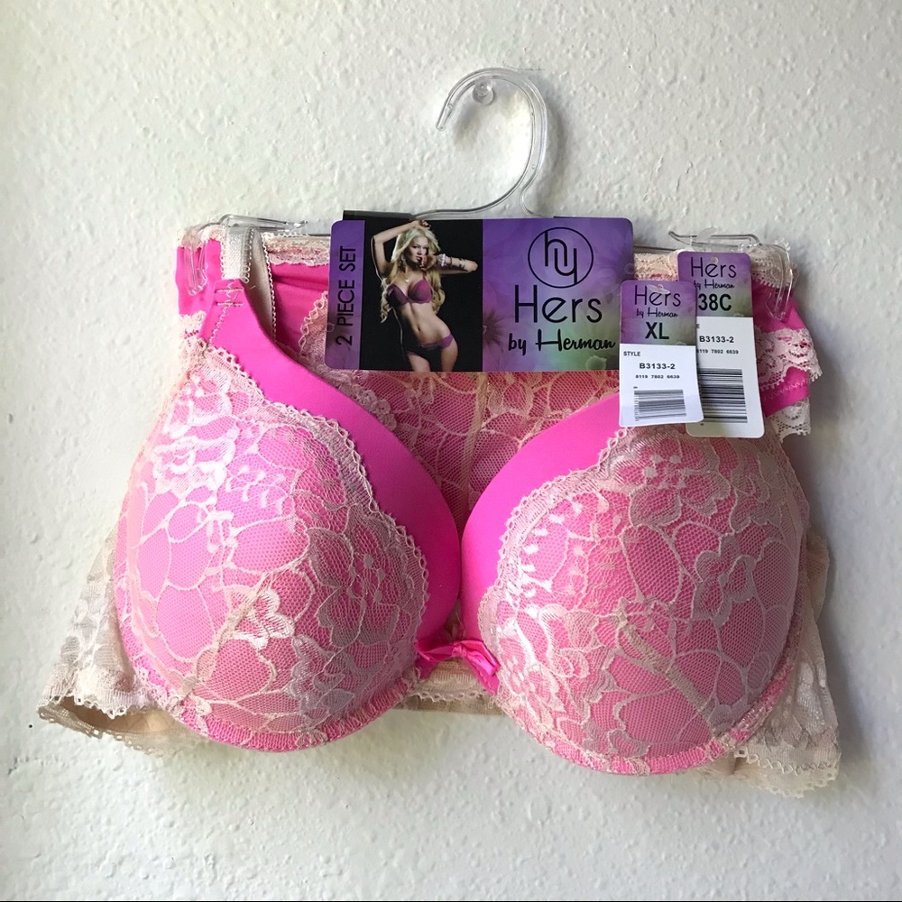Lace Push-up Bra 34B 36CD 38C 36B M L XL Panties